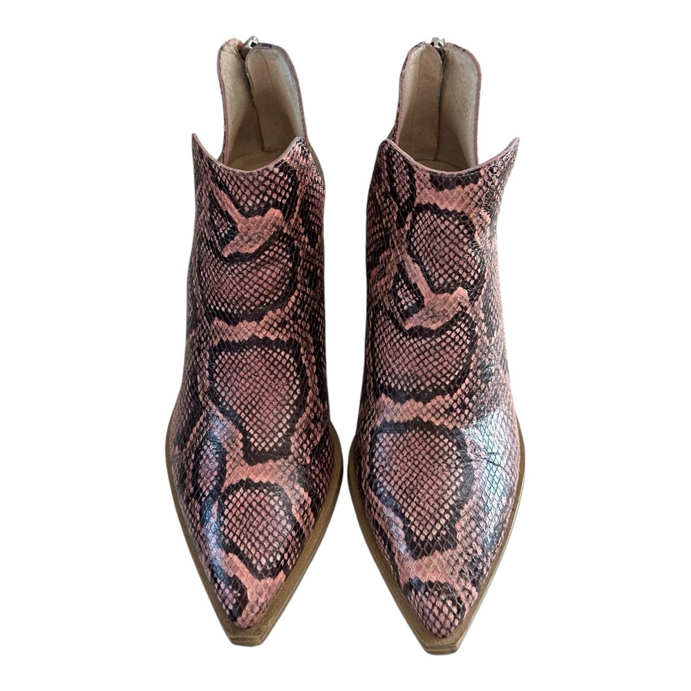 Vince Camuto Women's Gigietta Bootie Pink Black Snake Print Size 8.5M - Picture 5 of 8